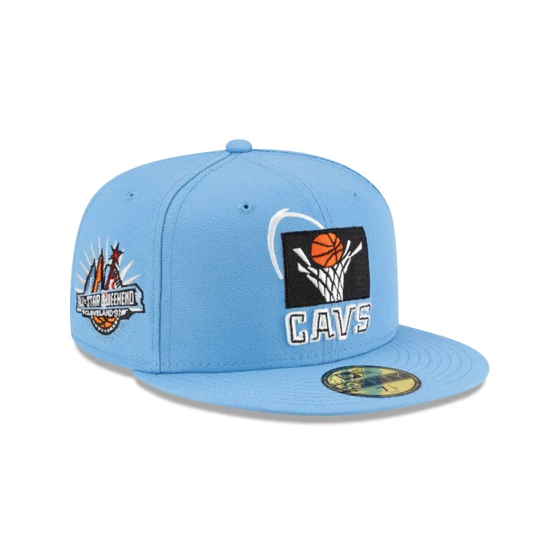 Cleveland Cavaliers 1994-2003 Hardwood Classics Radiant Blue 59FIFTY Fitted Hat sold by New Era
