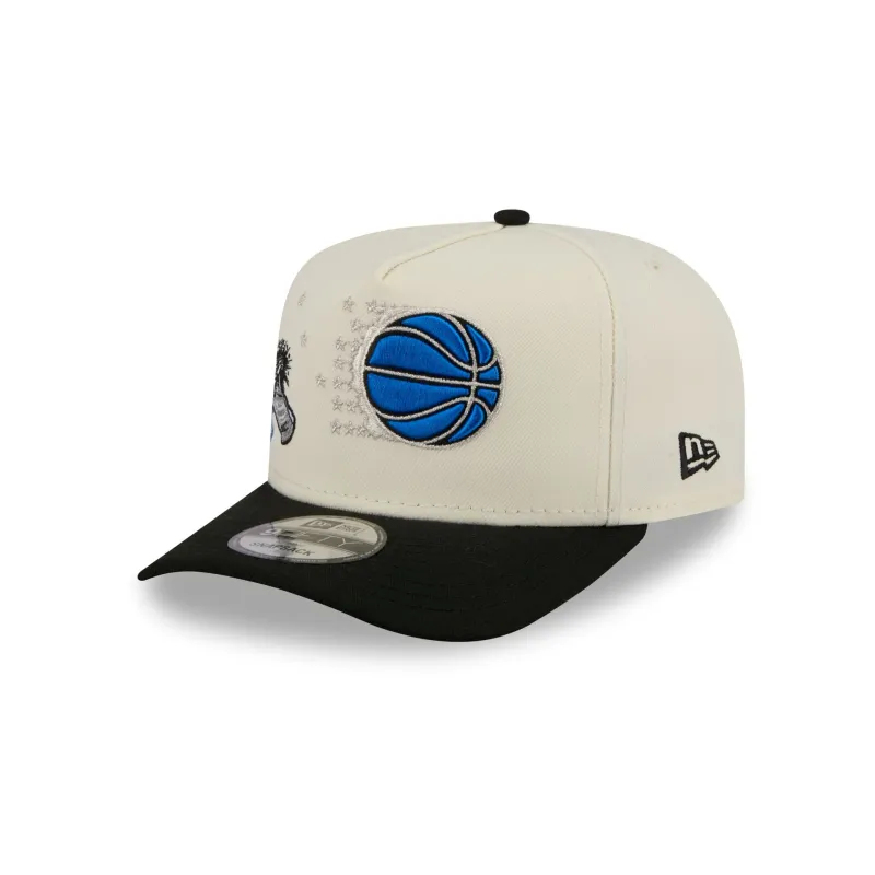 Orlando Magic 1989-1999 Hardwood Classics Chrome White 9FIFTY A-Frame Snapback Hat sold by New Era