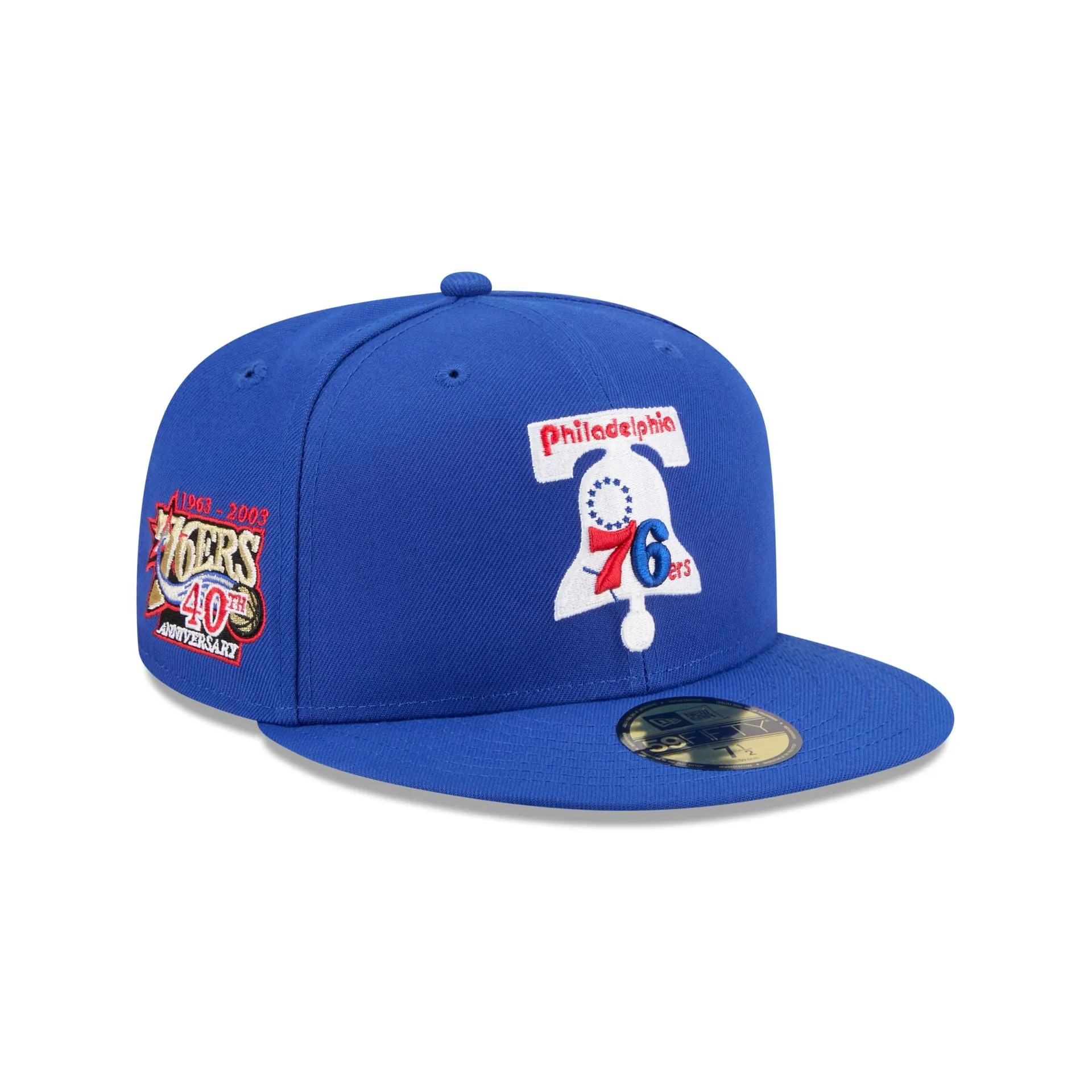 Philadelphia 76ers 1963-1976 Hardwood Classics Sidepatch 59FIFTY Fitted Hat sold by New Era