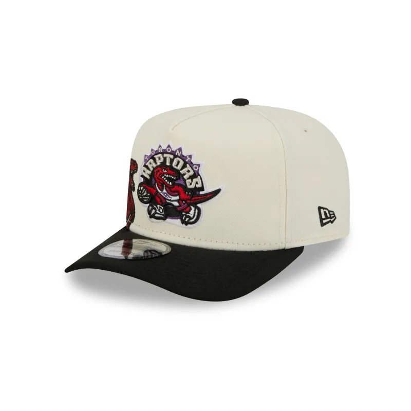Toronto Raptors 1995-2007 Hardwood Classics Chrome White 9FIFTY A-Frame Snapback Hat sold by New Era