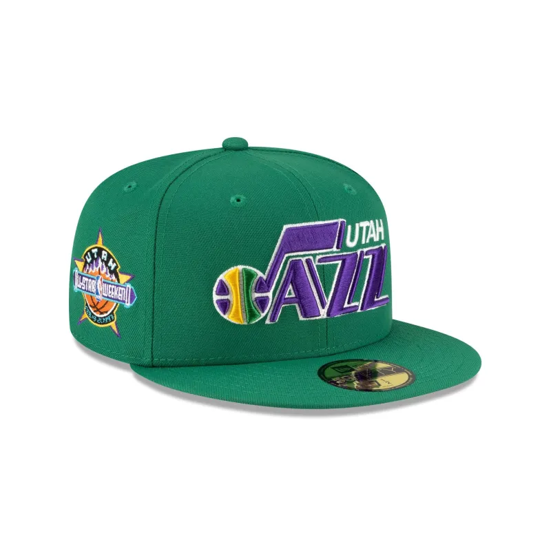 Utah Jazz 1979-1996 Hardwood Classics Green 59FIFTY Fitted Hat sold by New Era
