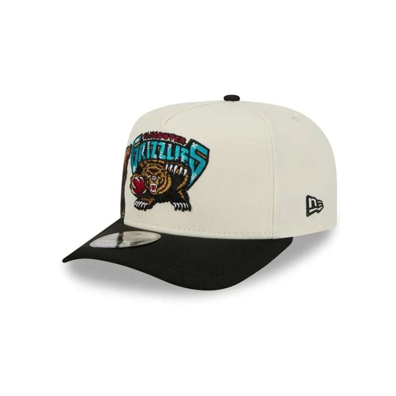 Vancouver Grizzlies 1995-2001 Hardwood Classics Chrome White 9FIFTY A-Frame Snapback Hat sold by New Era