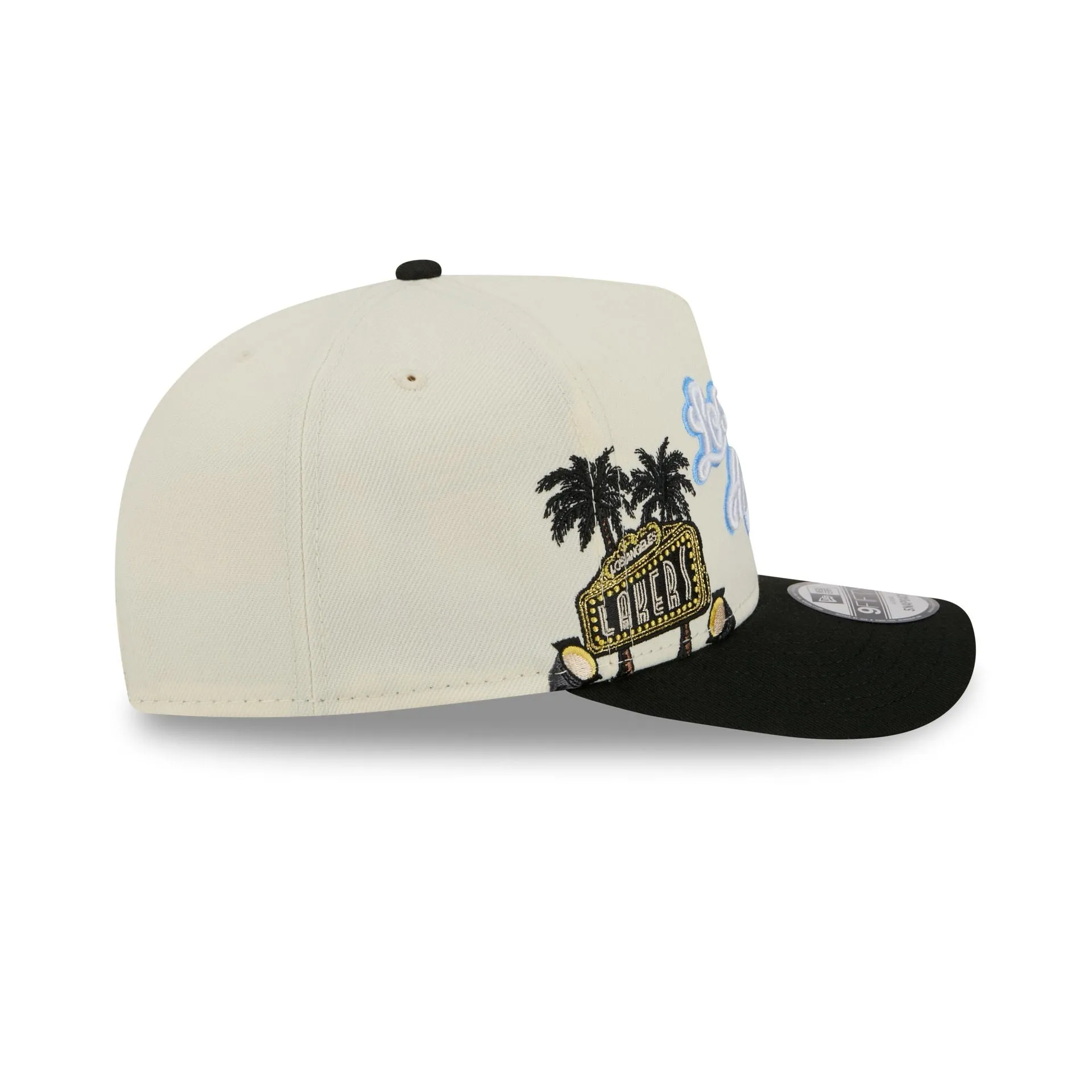 Los Angeles Lakers 1976-2000 Hardwood Classics Chrome White 9FIFTY A-Frame Snapback Hat sold by New Era product image thumbnail 5