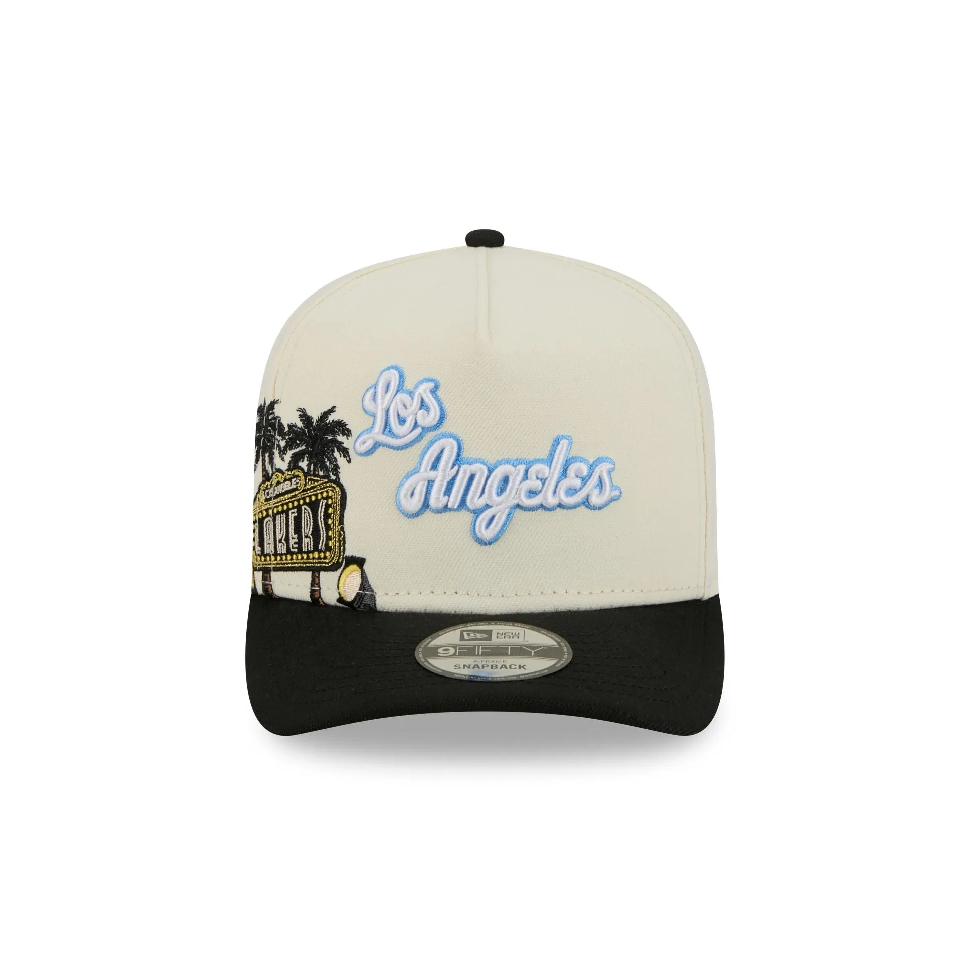 Los Angeles Lakers 1976-2000 Hardwood Classics Chrome White 9FIFTY A-Frame Snapback Hat sold by New Era product image thumbnail 2
