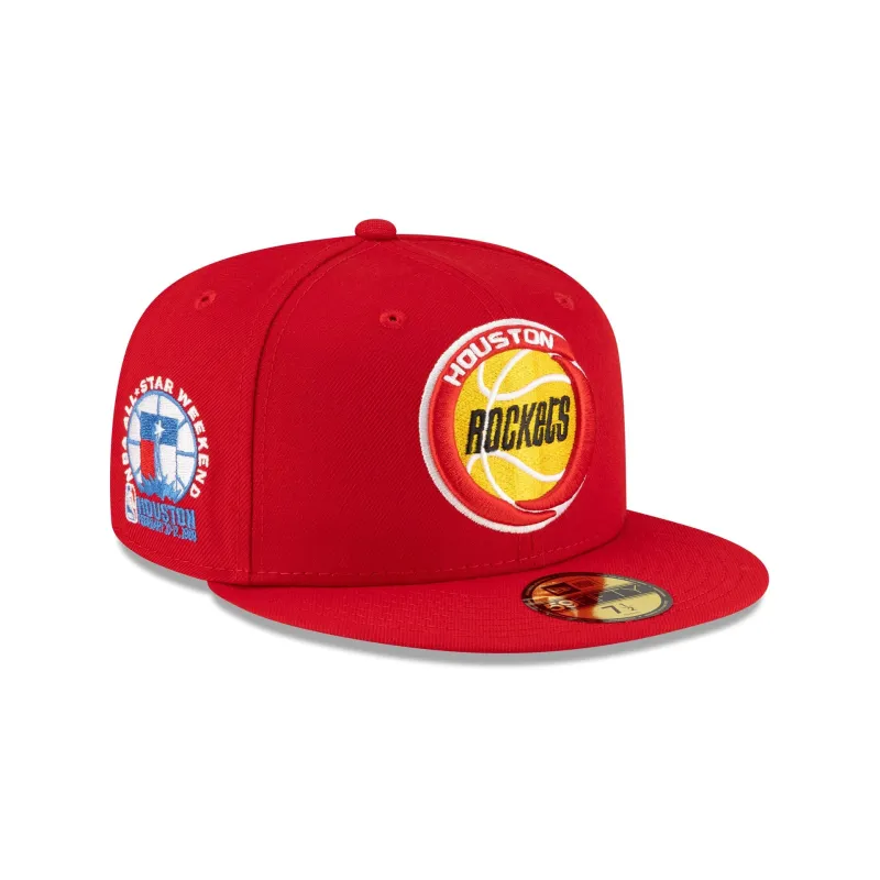 Houston Rockets 1972-1994 Hardwood Classics Scarlet 59FIFTY Fitted Hat sold by New Era