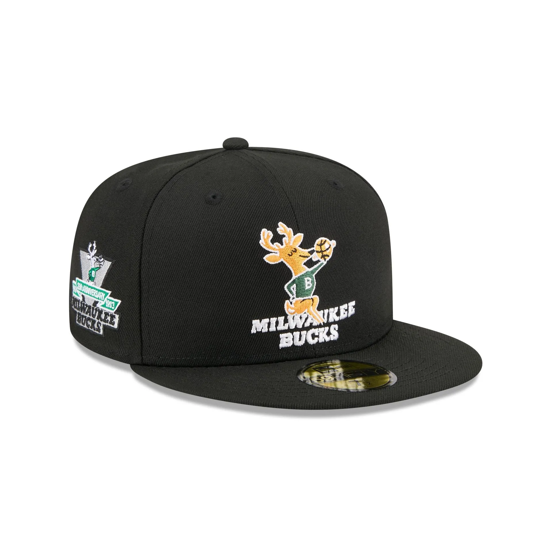 Milwaukee Bucks 1968-1992 Hardwood Classics Sidepatch 59FIFTY Fitted Hat sold by New Era
