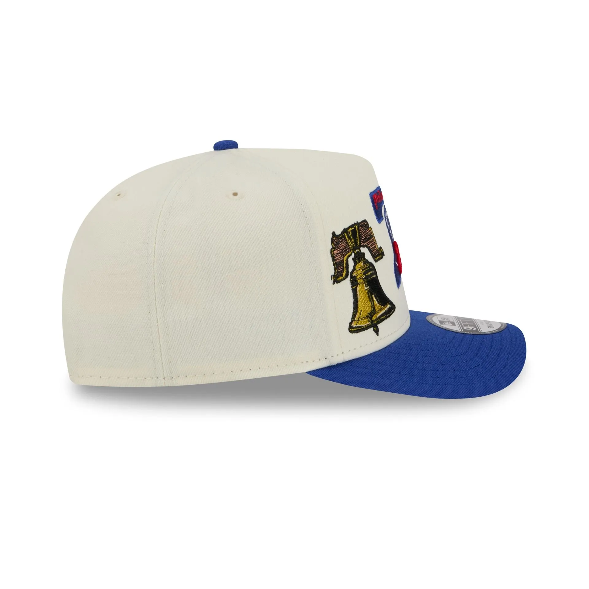 Philadelphia 76ers 1963-1976 Hardwood Classics Chrome White 9FIFTY A-Frame Snapback Hat sold by New Era product image thumbnail 5