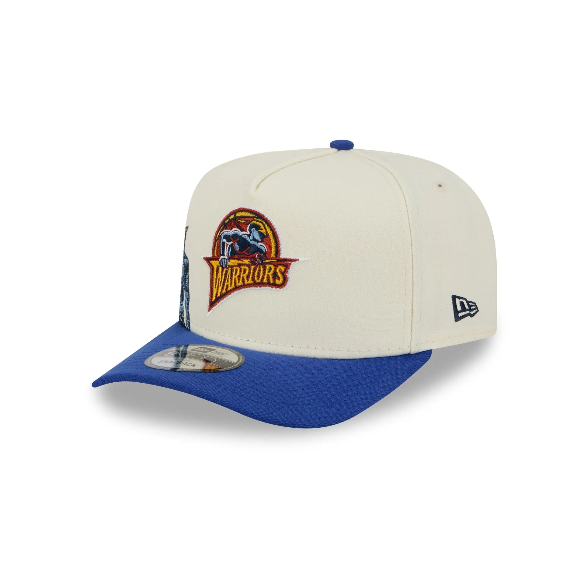 Golden State Warriors 1997-2009 Hardwood Classics Chrome White 9FIFTY A-Frame Snapback Hat sold by New Era
