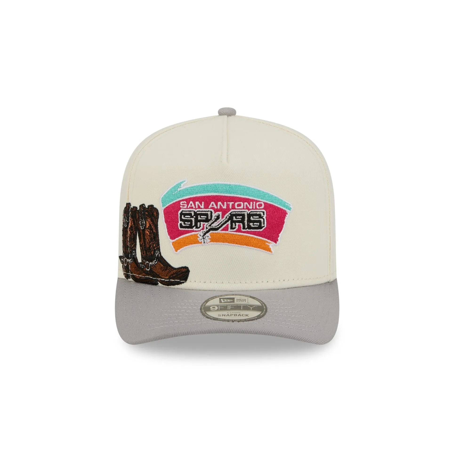 San Antonio Spurs 1973-1975 Hardwood Classics Chrome White 9FIFTY A-Frame Snapback Hat sold by New Era product image thumbnail 2