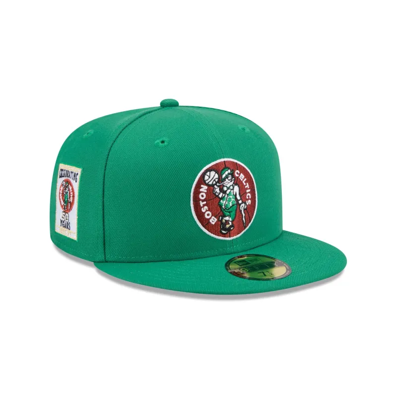 Boston Celtics 1968-1977 Hardwood Classics Sidepatch 59FIFTY Fitted Hat sold by New Era