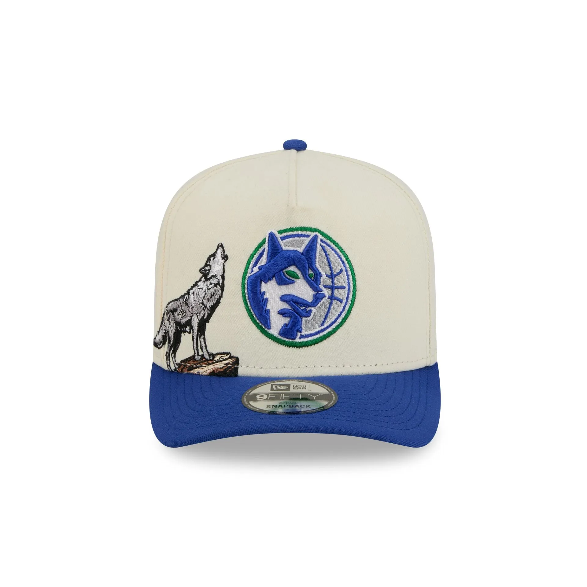 Minnesota Timberwolves 1989-1995 Hardwood Classics Chrome White 9FIFTY A-Frame Snapback Hat sold by New Era product image thumbnail 2