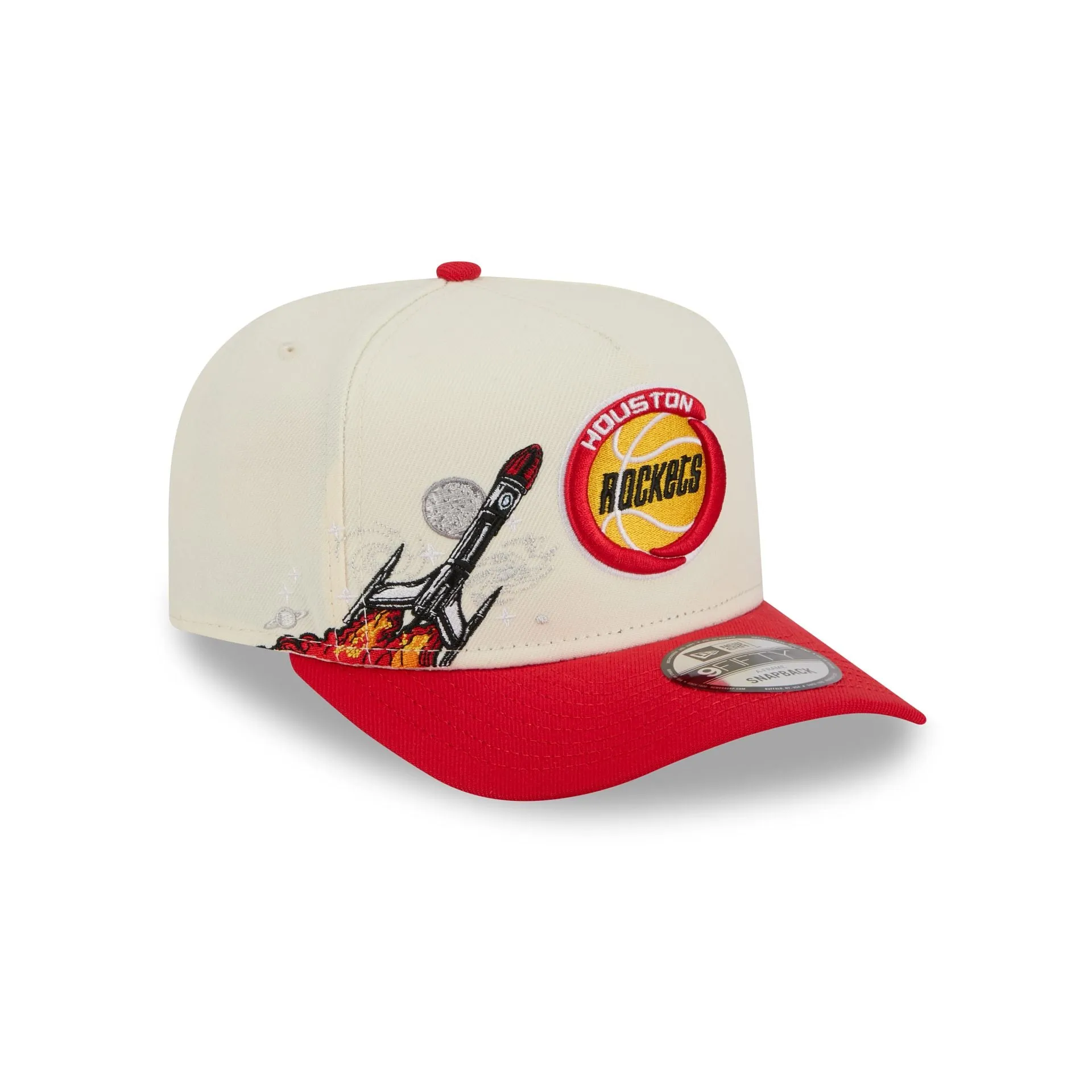 Houston Rockets 1972-1994 Hardwood Classics Chrome White 9FIFTY A-Frame Snapback Hat sold by New Era product image thumbnail 3