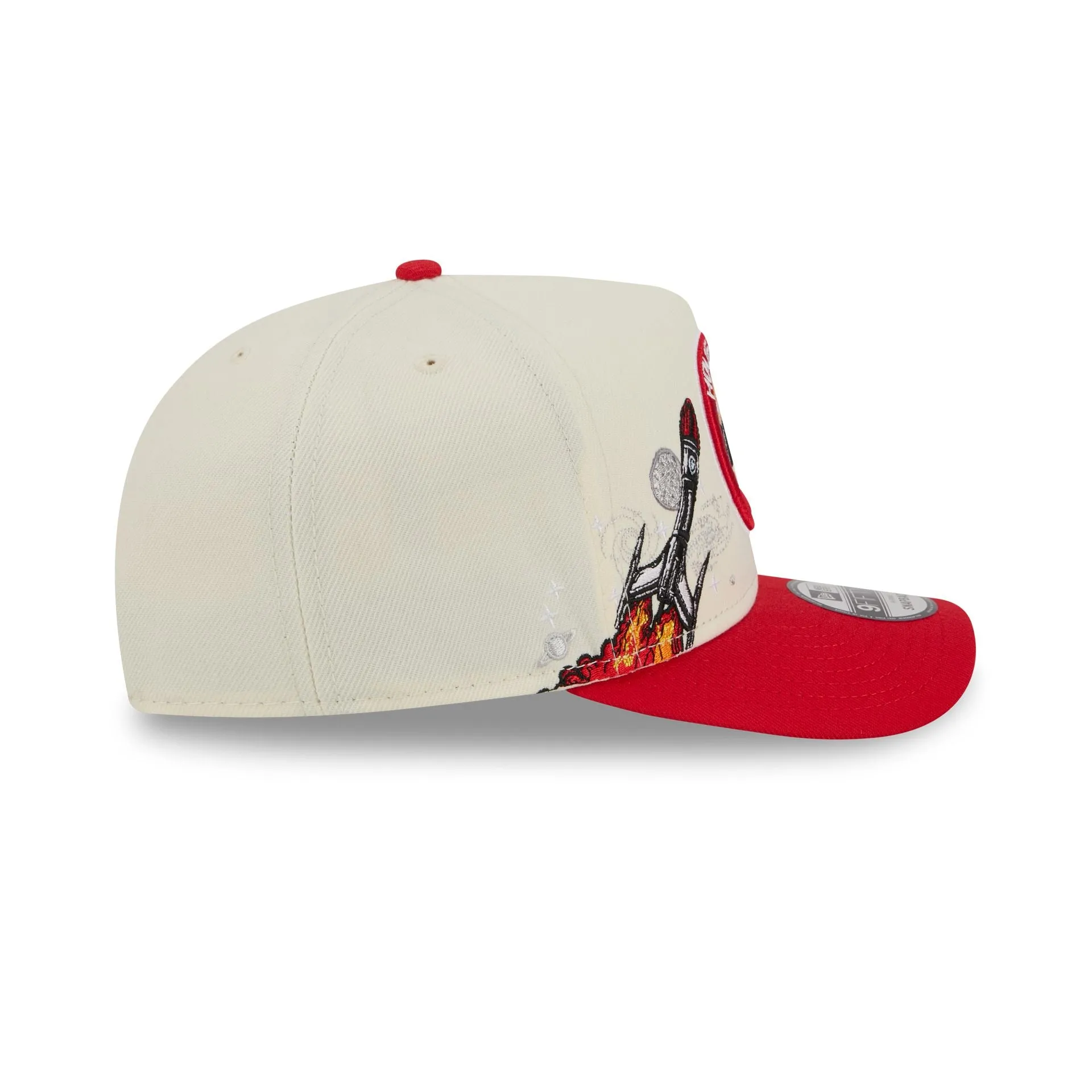Houston Rockets 1972-1994 Hardwood Classics Chrome White 9FIFTY A-Frame Snapback Hat sold by New Era product image thumbnail 5