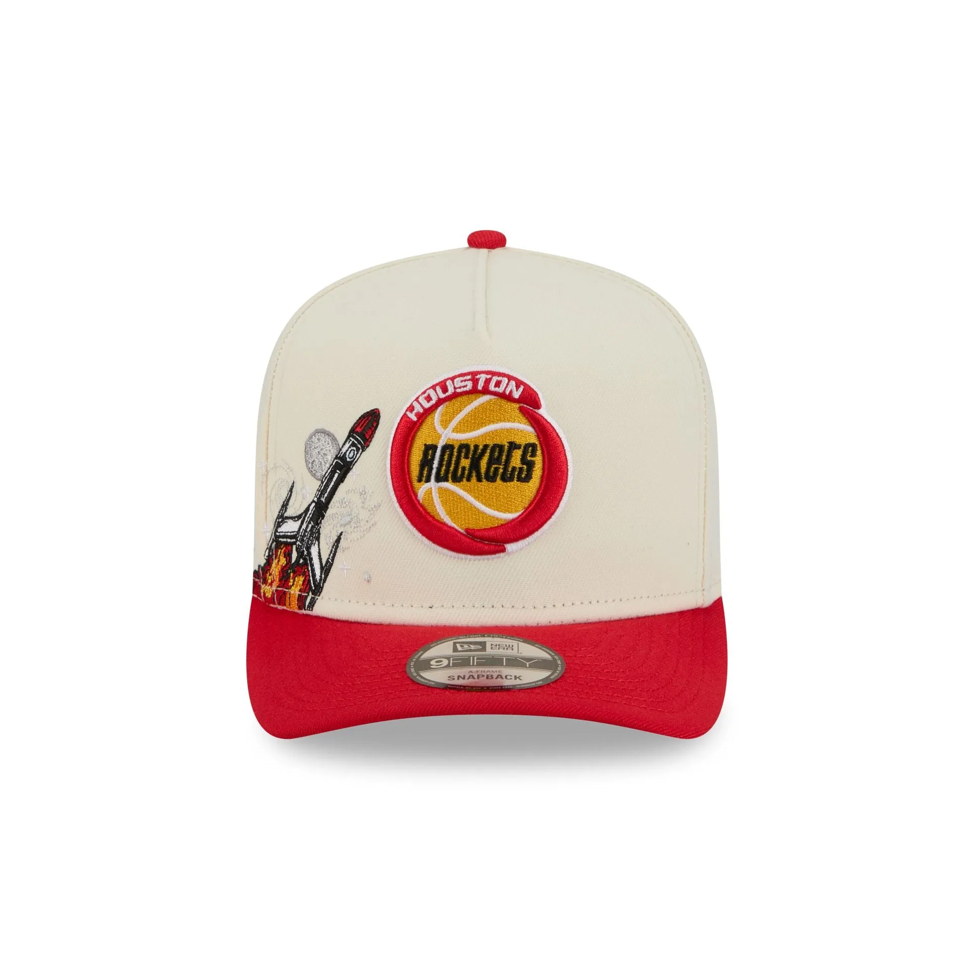 Houston Rockets 1972-1994 Hardwood Classics Chrome White 9FIFTY A-Frame Snapback Hat sold by New Era product image thumbnail 2