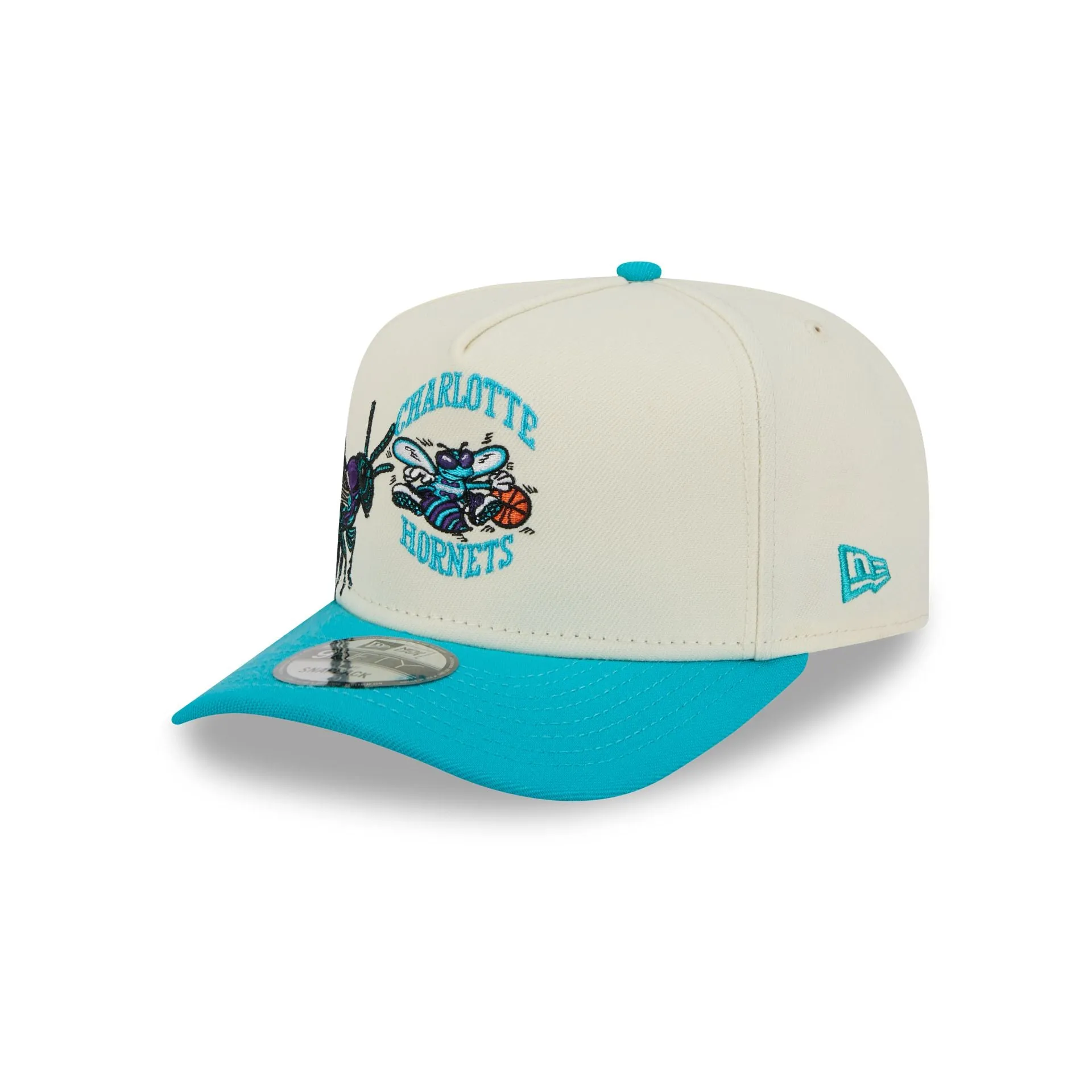 Charlotte Hornets 1988-2002 Hardwood Classics Chrome White 9FIFTY A-Frame Snapback Hat sold by New Era