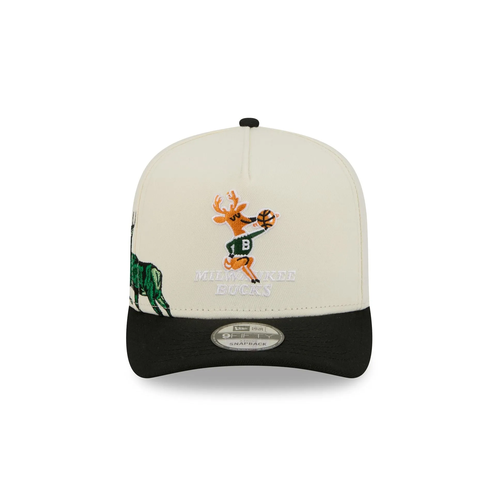 Milwaukee Bucks 1968-1992 Hardwood Classics Chrome White 9FIFTY A-Frame Snapback Hat sold by New Era product image thumbnail 2