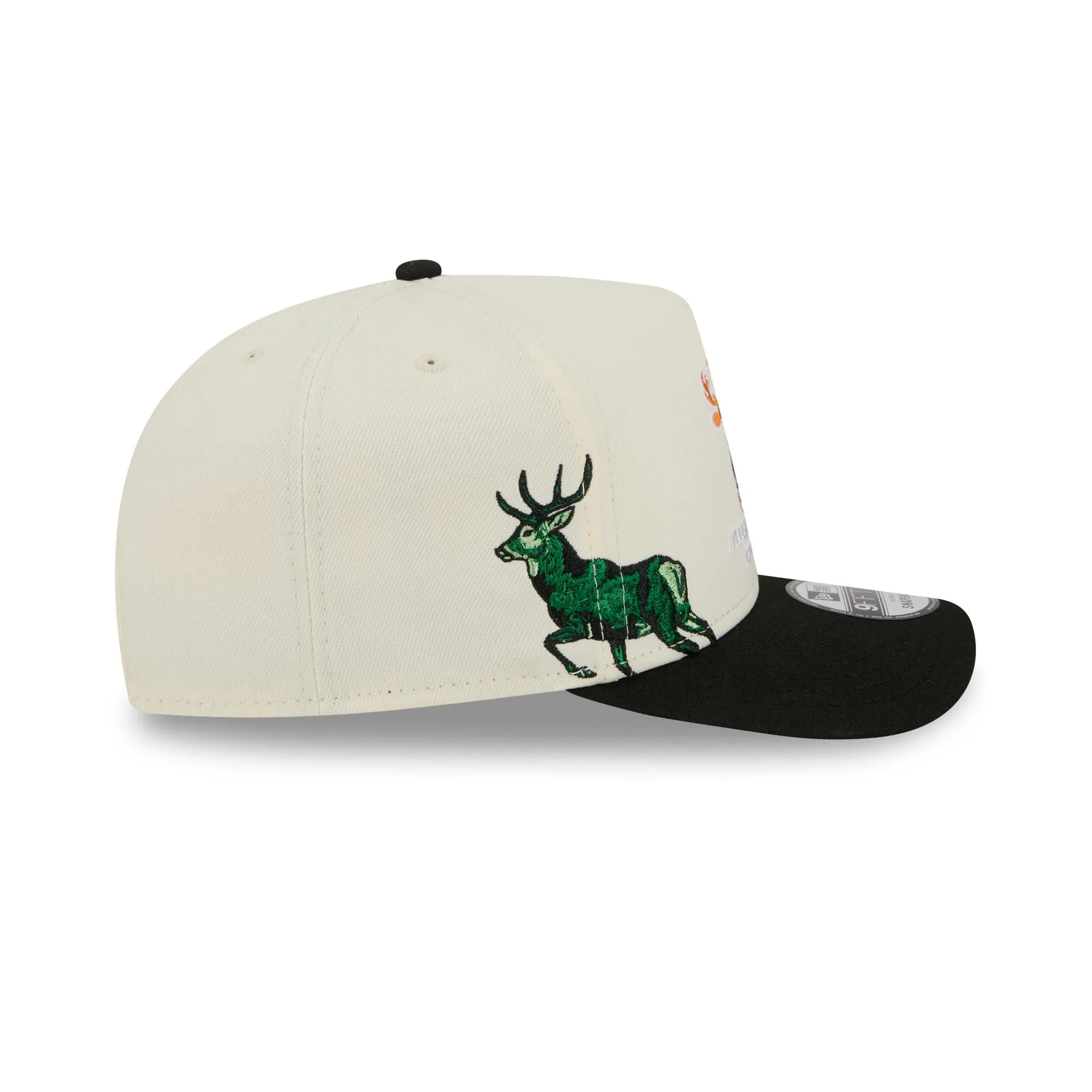 Milwaukee Bucks 1968-1992 Hardwood Classics Chrome White 9FIFTY A-Frame Snapback Hat sold by New Era product image thumbnail 5