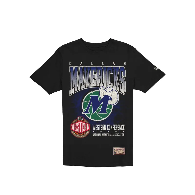 Dallas Mavericks 1980-2000 Hardwood Classics Black T-Shirt sold by New Era