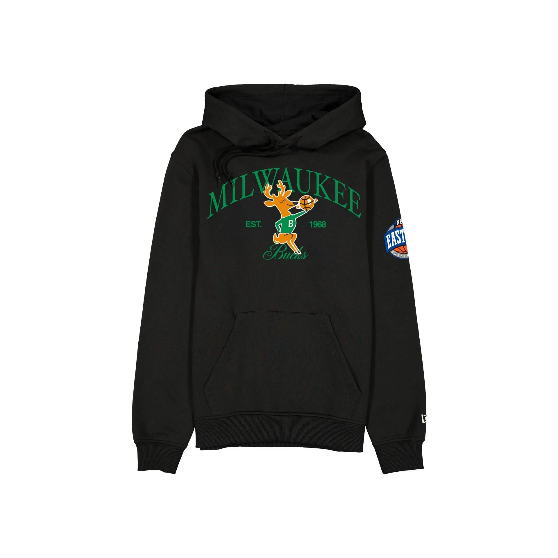 Milwaukee Bucks 1968-1992 Hardwood Classics Black Hoodie sold by New Era