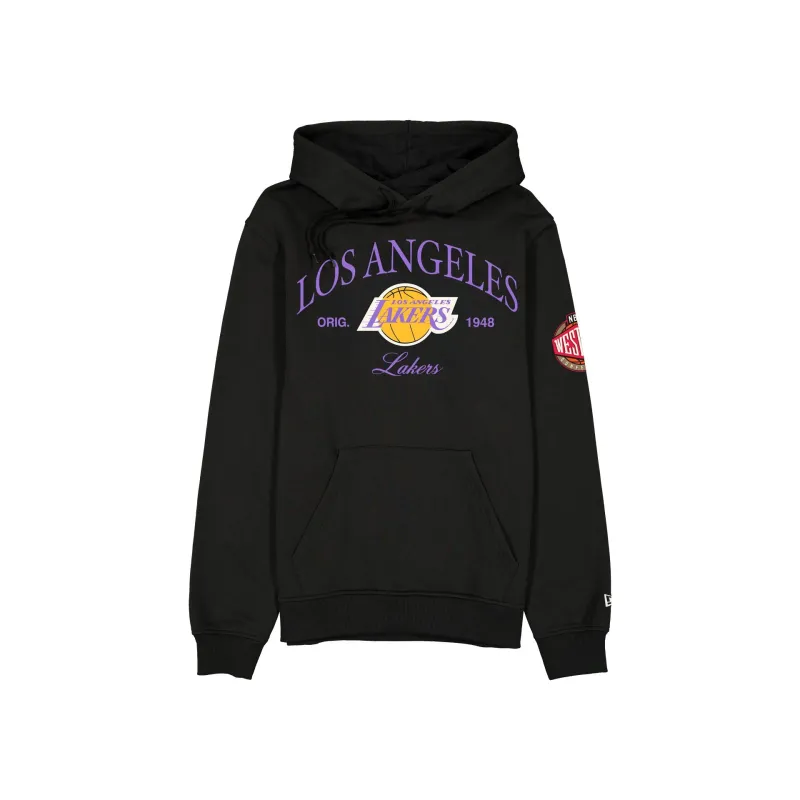 Los Angeles Lakers 1976-2000 Hardwood Classics Black Hoodie sold by New Era