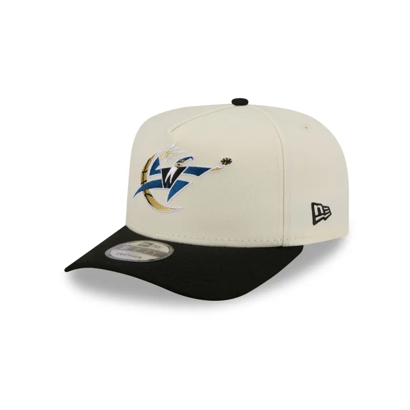 Washington Wizards 2007-2011 Hardwood Classics Chrome White 9FIFTY A-Frame Snapback Hat sold by New Era