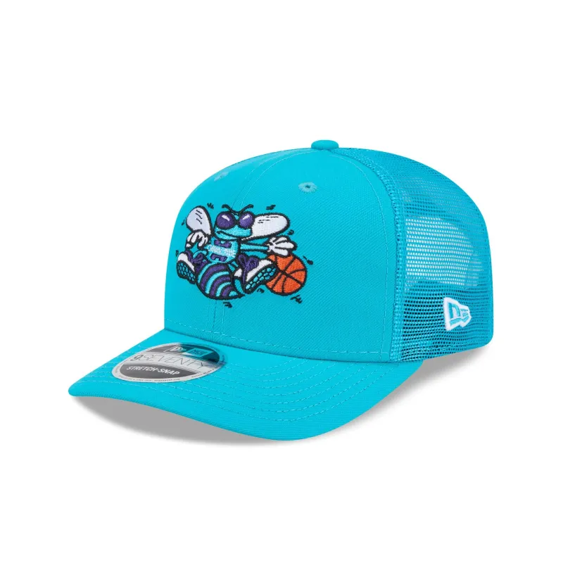Charlotte Hornets 1988-2002 Hardwood Classics 9SEVENTY Trucker Hat sold by New Era