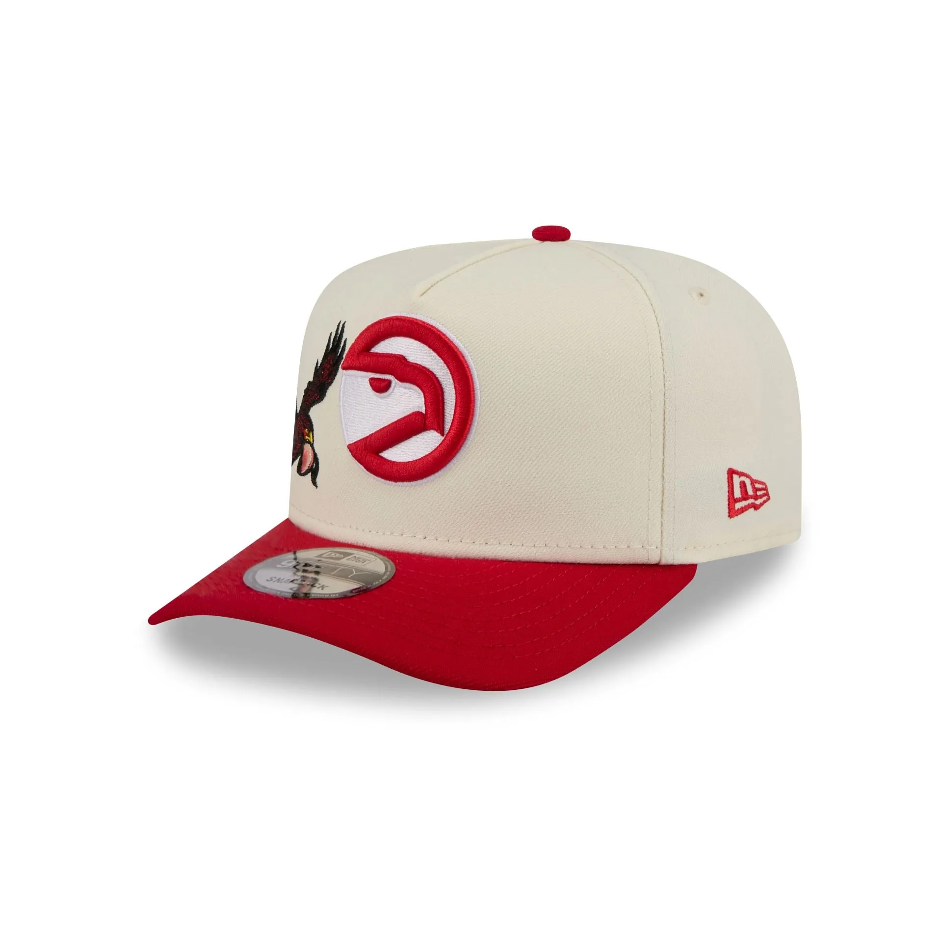 Atlanta Hawks 1972-1995 Hardwood Classics Chrome White 9FIFTY A-Frame Snapback Hat sold by New Era
