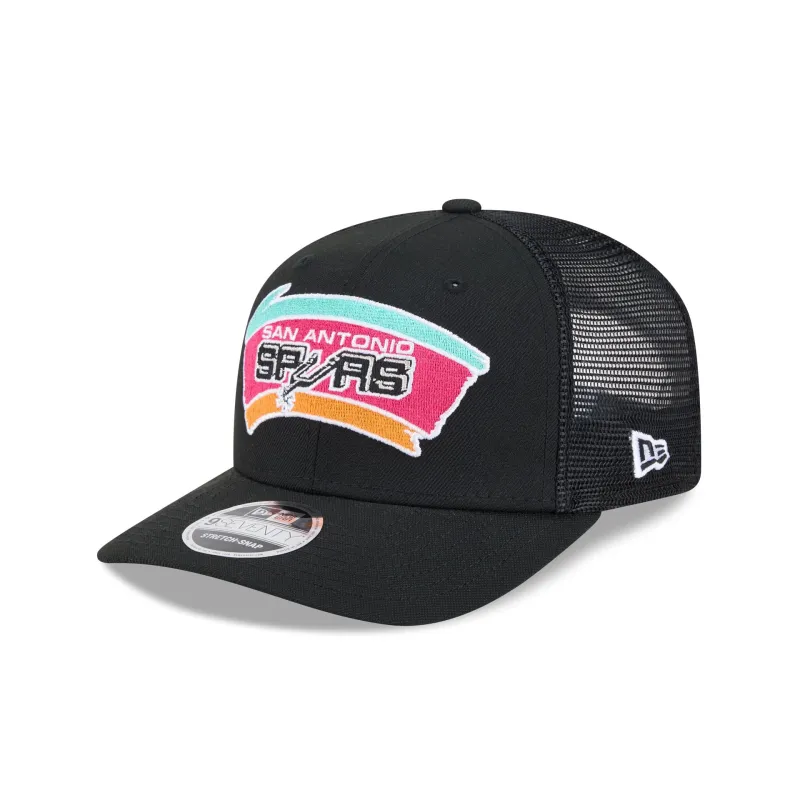 San Antonio Spurs 1989-2001 Hardwood Classics 9SEVENTY Trucker Hat sold by New Era