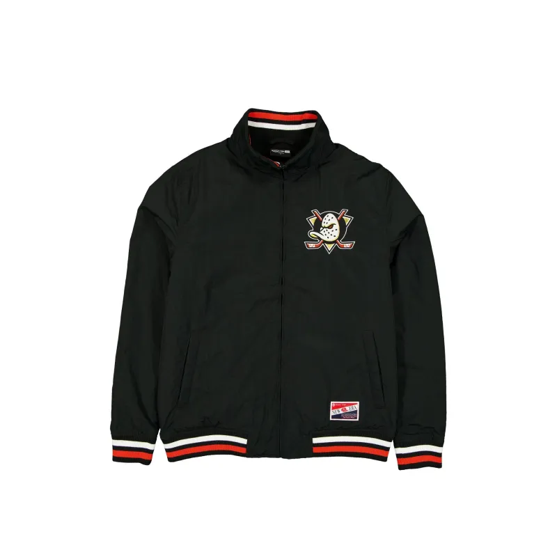 Anaheim Ducks Throwback Nylon Jacket sold by New Era