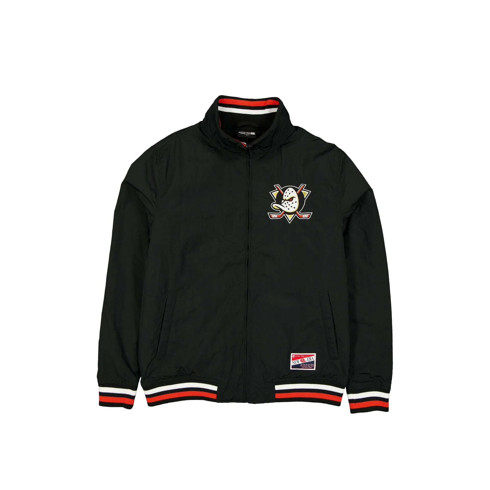 Anaheim Ducks Throwback Nylon Jacket sold by New Era