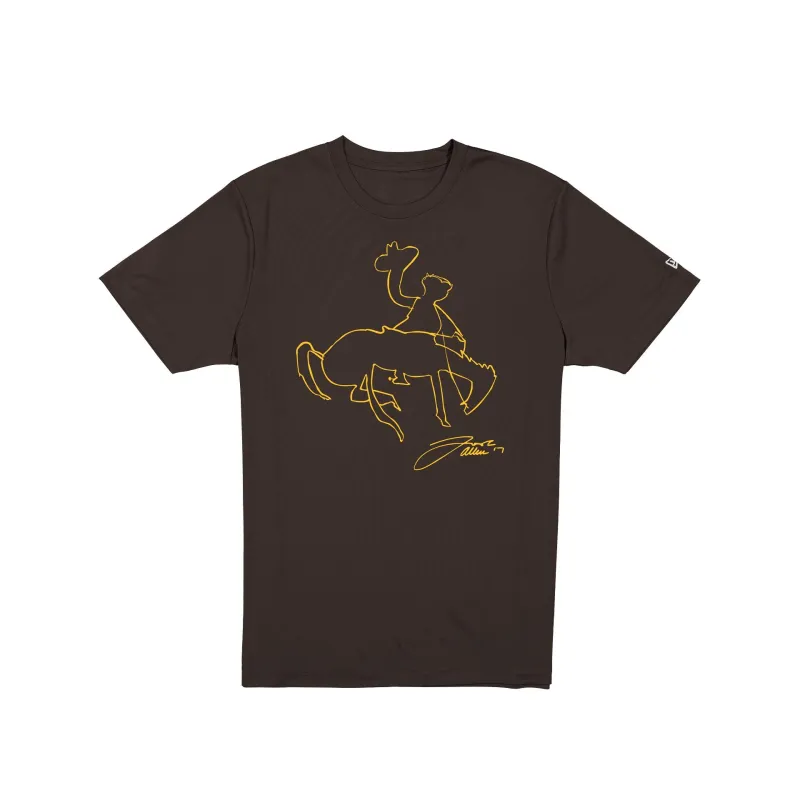 Wyoming Cowboys Josh Allen Jersey Retirement Cowboy T-Shirt sold by New Era