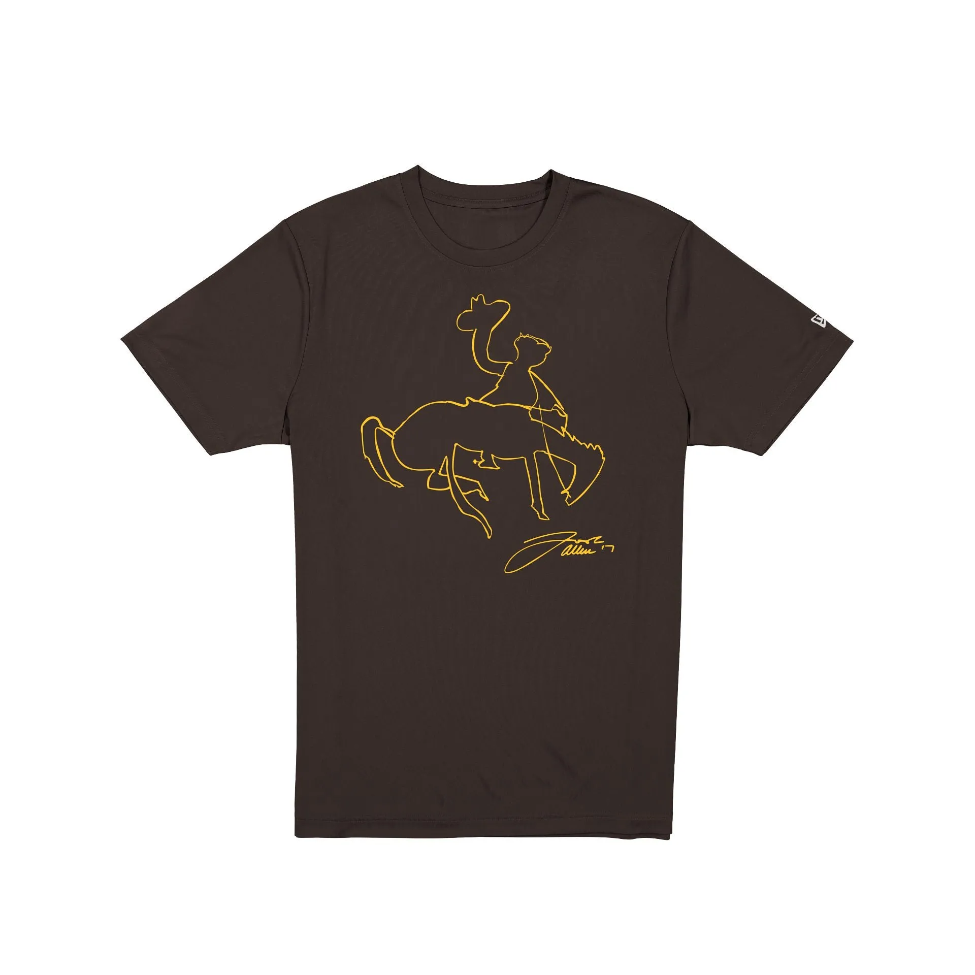 Wyoming Cowboys Josh Allen Jersey Retirement Cowboy T-Shirt sold by New Era