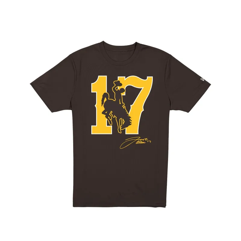 Wyoming Cowboys Josh Allen Jersey Retirement 17 T-Shirt sold by New Era