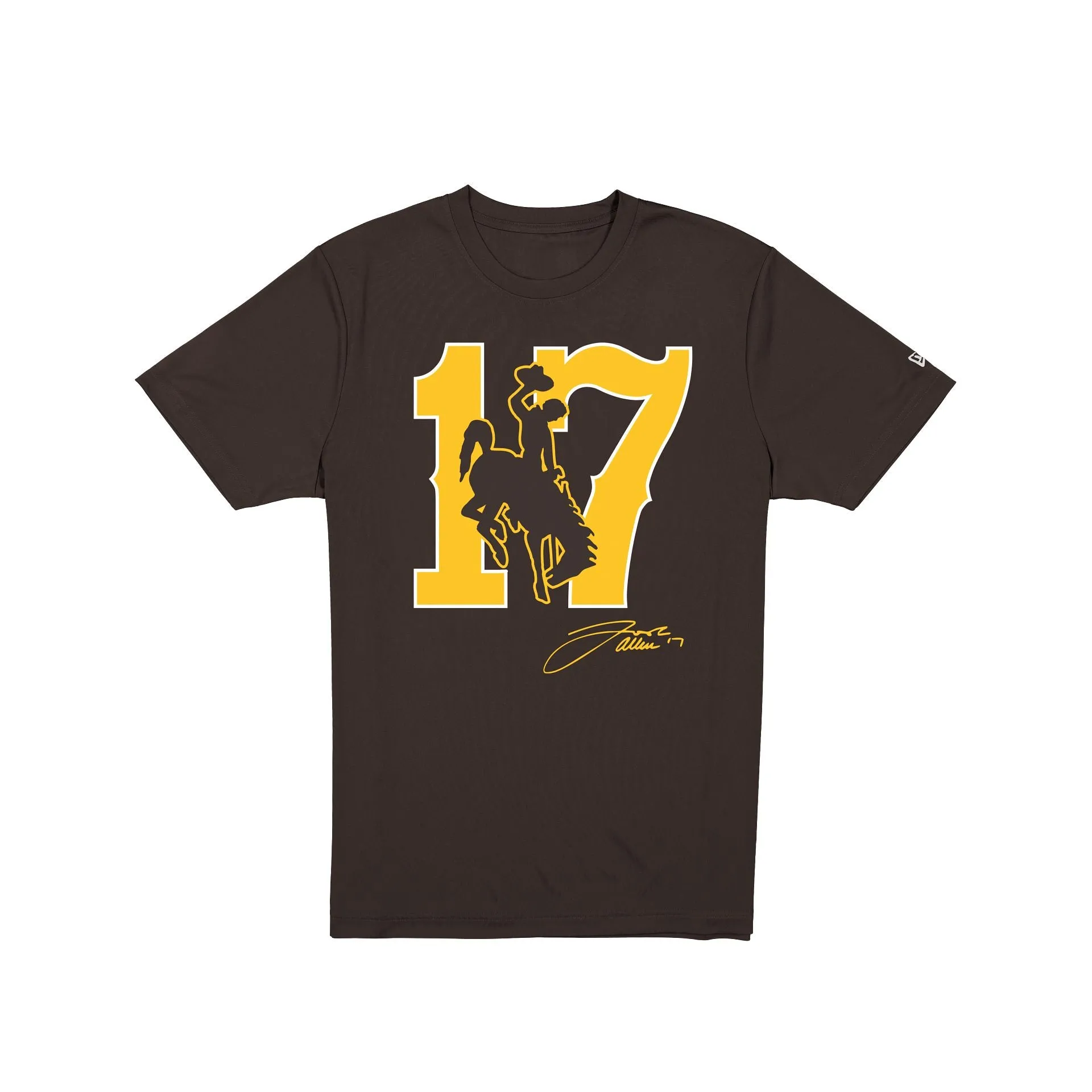 Wyoming Cowboys Josh Allen Jersey Retirement 17 T-Shirt sold by New Era