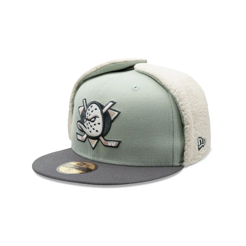 Anaheim Ducks Patches Mint Dog Ear 59FIFTY Fitted Hat sold by New Era