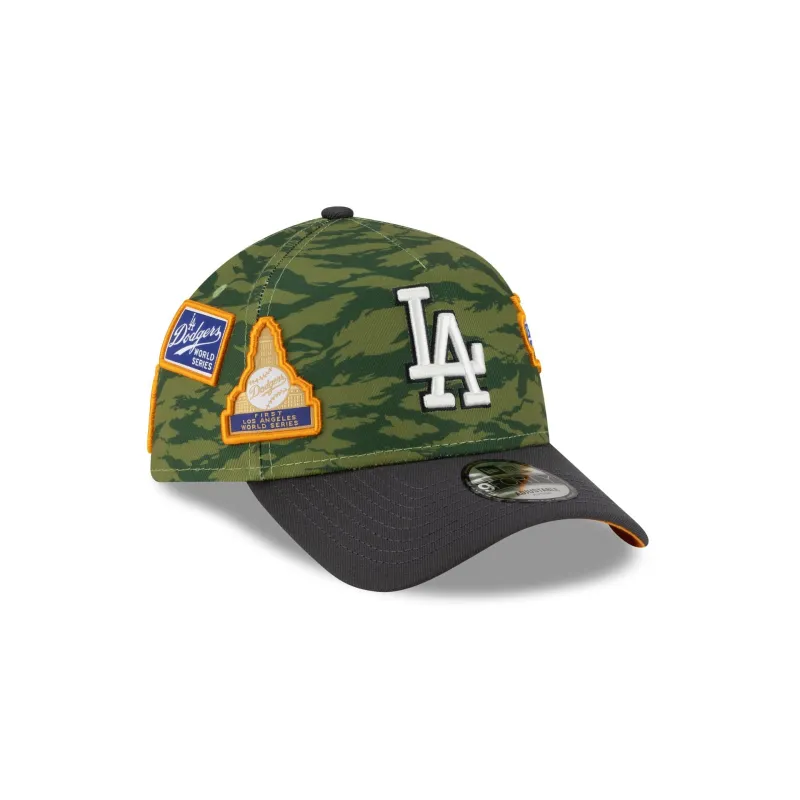 Los Angeles Dodgers Tiger Camo Patches 9FORTY A-Frame Snapback Hat sold by New Era
