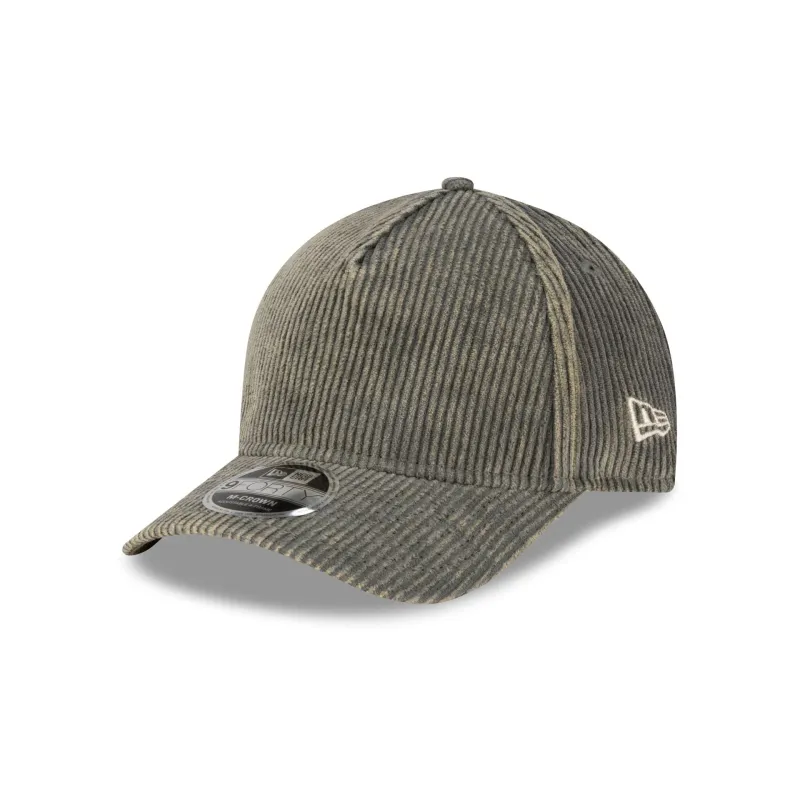 New Era Cap Washed Corduroy Cilantro Green 9FORTY M-Crown A-Frame Snapback Hat made by New Era