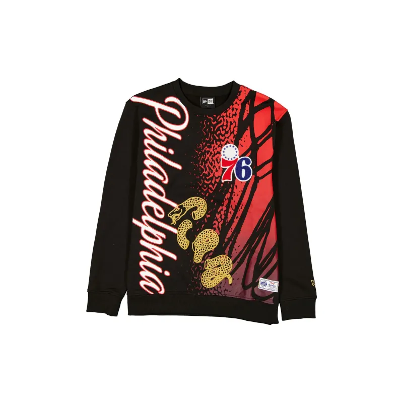 Philadelphia 76ers 2025 City Edition Black Crewneck sold by New Era
