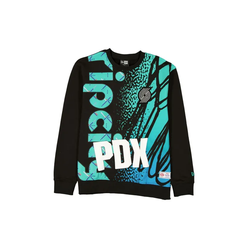 Portland Trail Blazers 2025 City Edition Black Crewneck sold by New Era