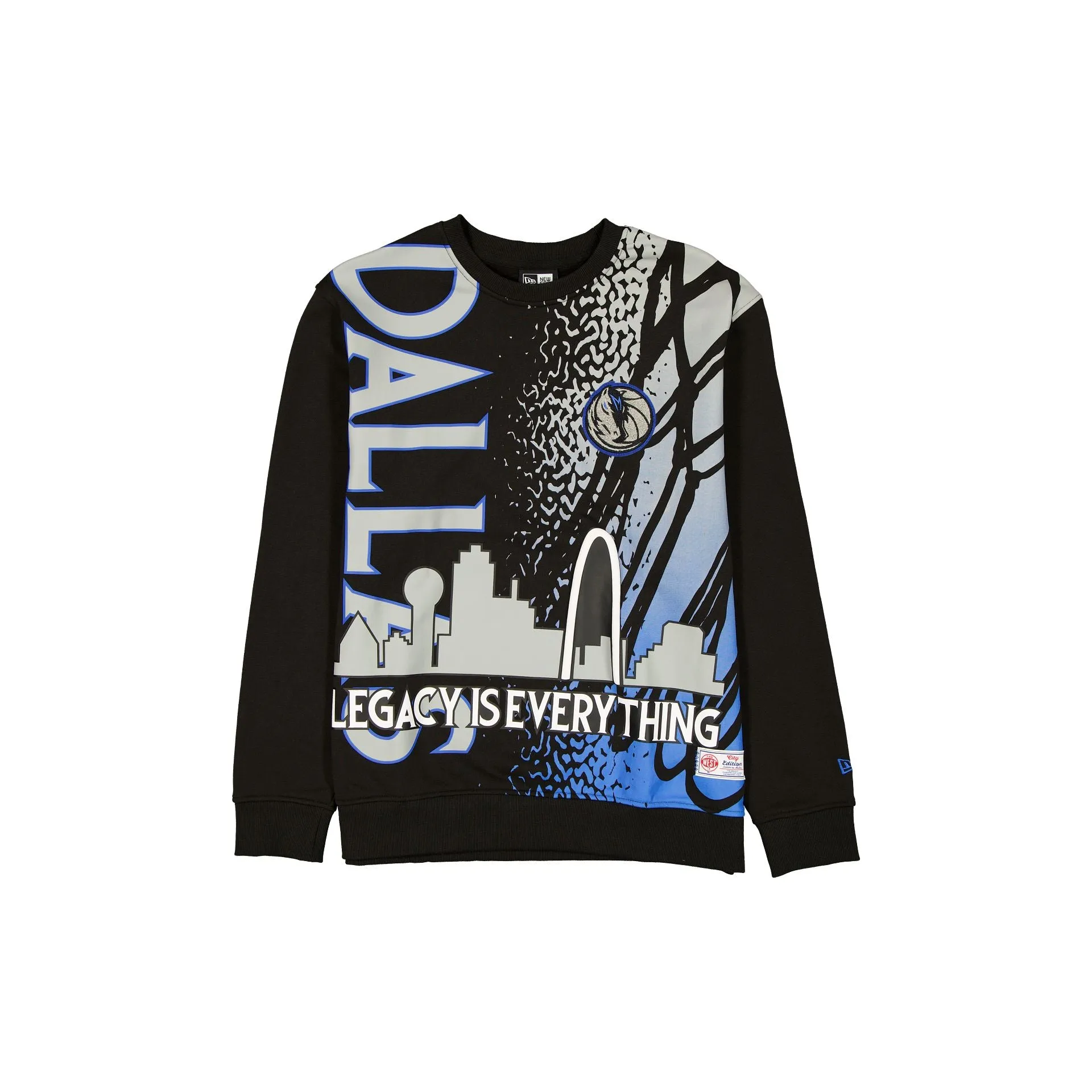 Dallas Mavericks 2025 City Edition Black Crewneck sold by New Era