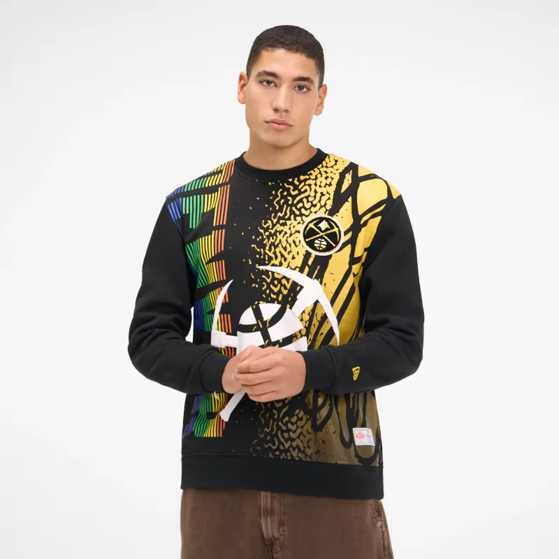 Denver Nuggets 2025 City Edition Black Crewneck sold by New Era