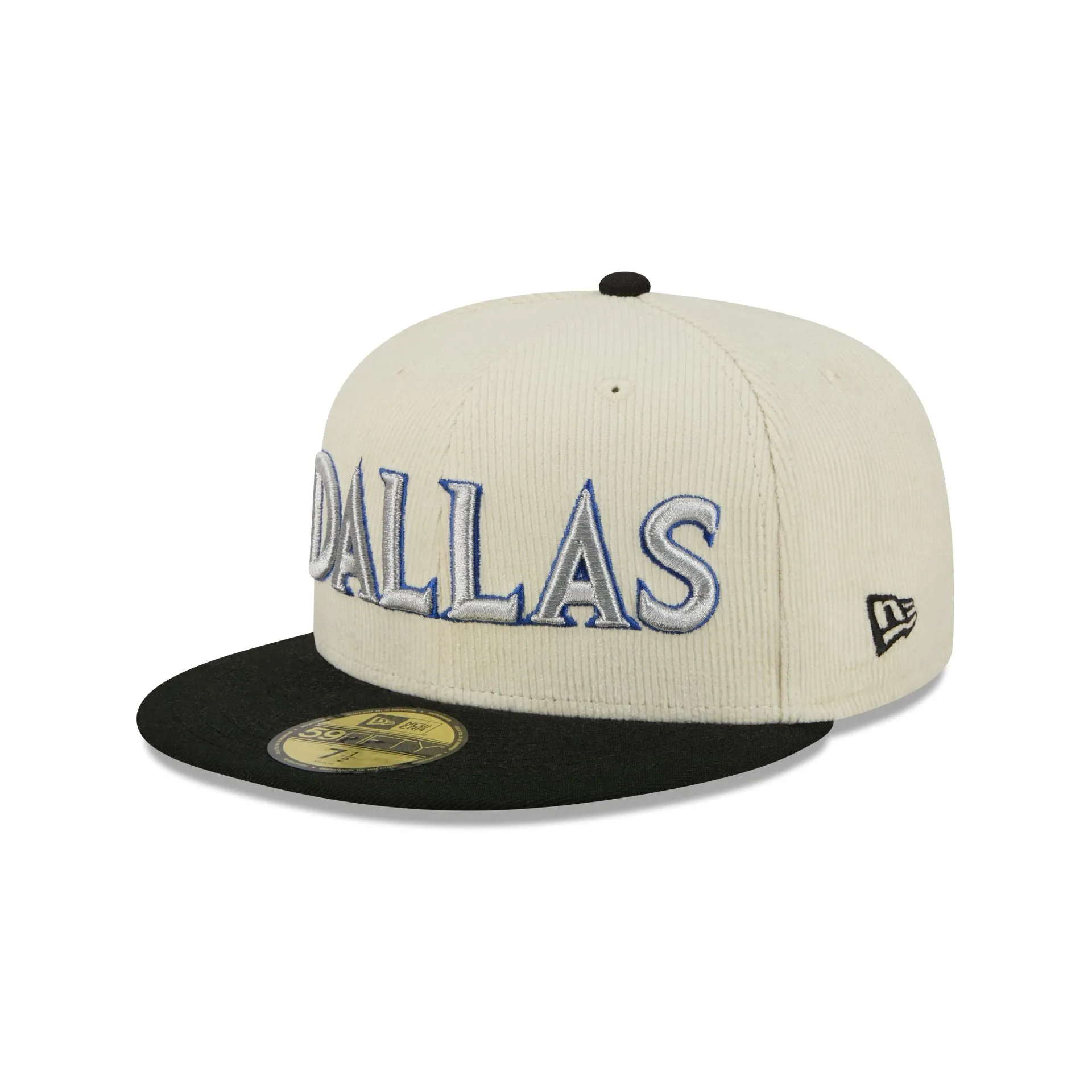 Dallas Mavericks 2025 City Edition Chrome White Corduroy 59FIFTY Fitted Hat sold by New Era product image thumbnail 3