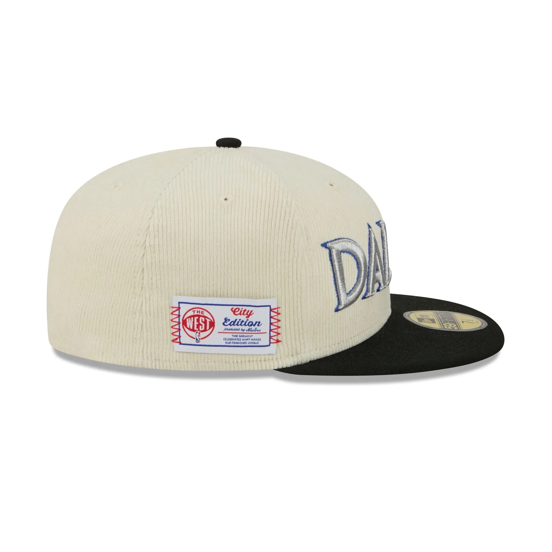 Dallas Mavericks 2025 City Edition Chrome White Corduroy 59FIFTY Fitted Hat sold by New Era product image thumbnail 4