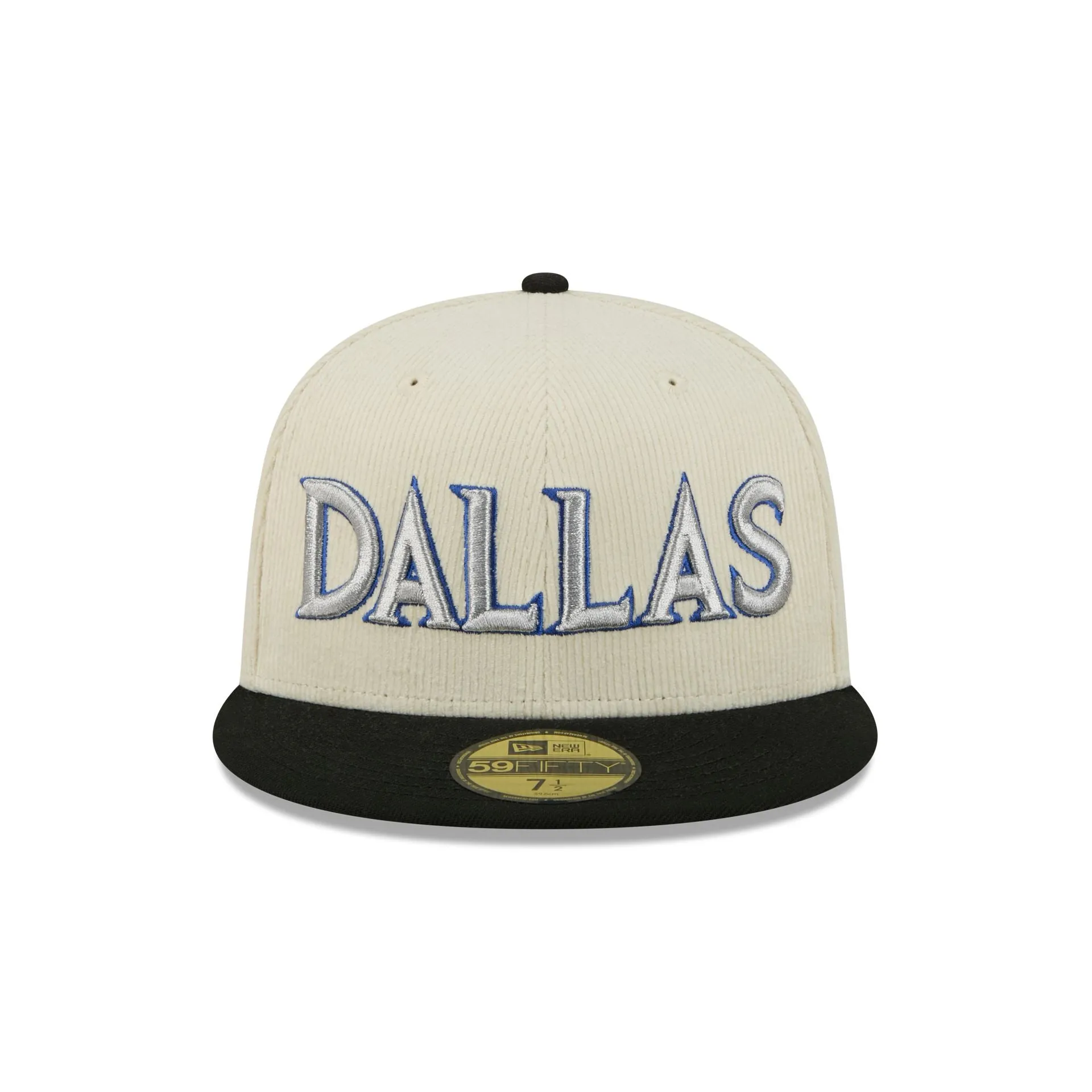 Dallas Mavericks 2025 City Edition Chrome White Corduroy 59FIFTY Fitted Hat sold by New Era product image thumbnail 2