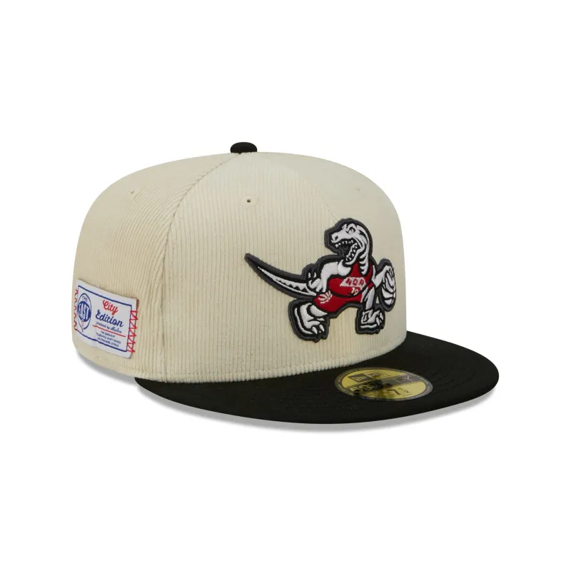 Toronto Raptors 2025 City Edition Chrome White Corduroy 59FIFTY Fitted Hat sold by New Era