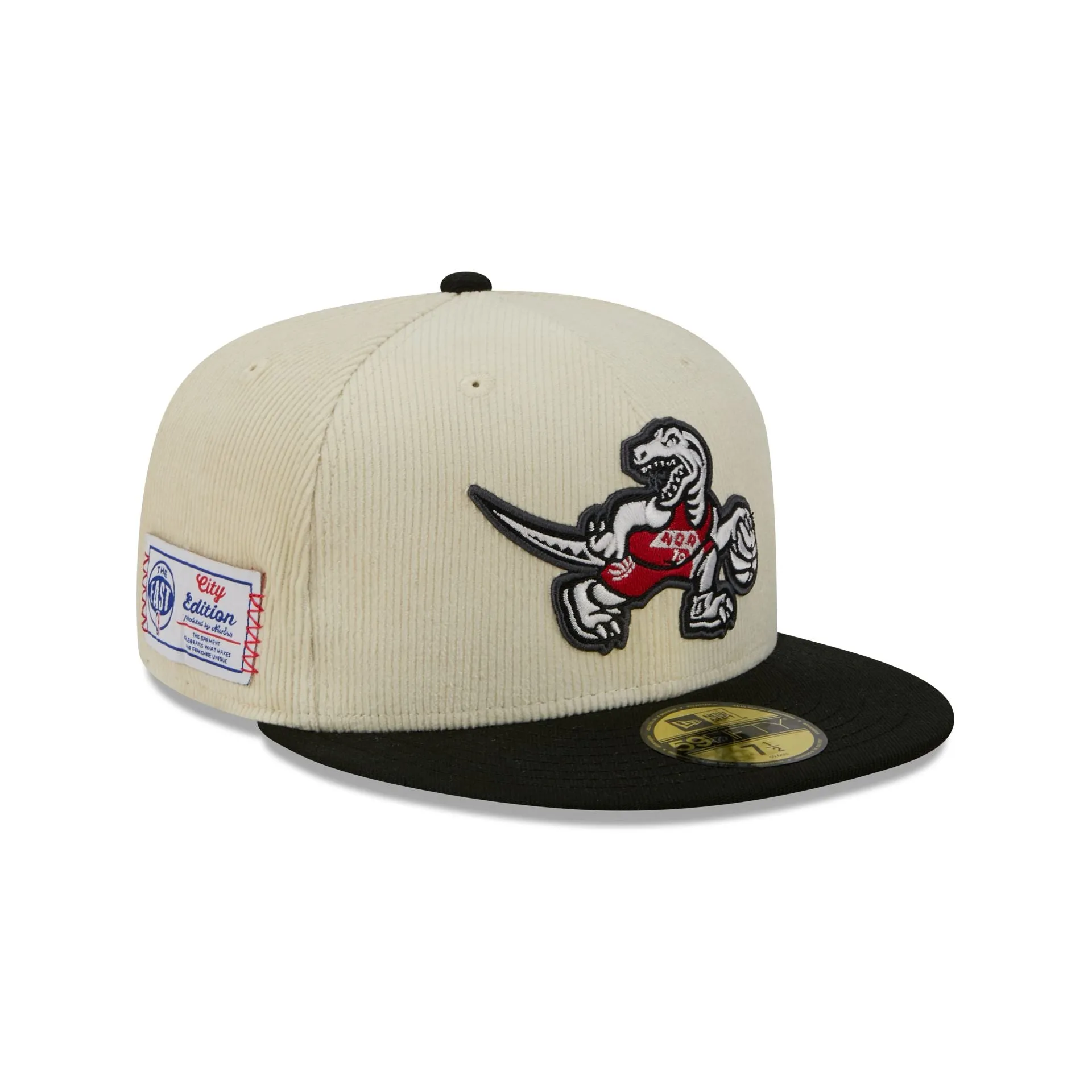 Toronto Raptors 2025 City Edition Chrome White Corduroy 59FIFTY Fitted Hat sold by New Era