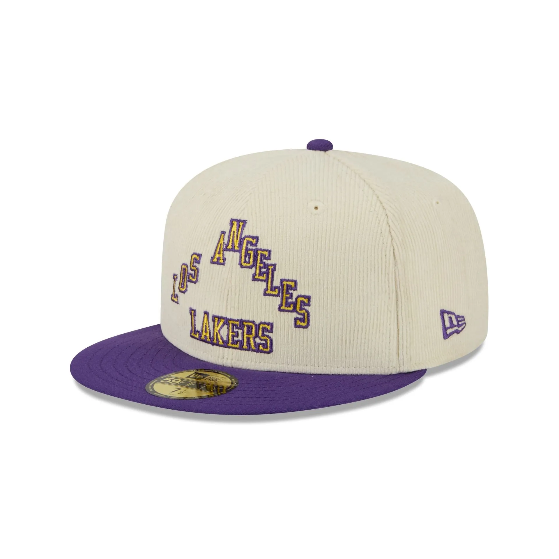 Los Angeles Lakers 2025 City Edition Chrome White Corduroy 59FIFTY Fitted Hat sold by New Era product image thumbnail 3