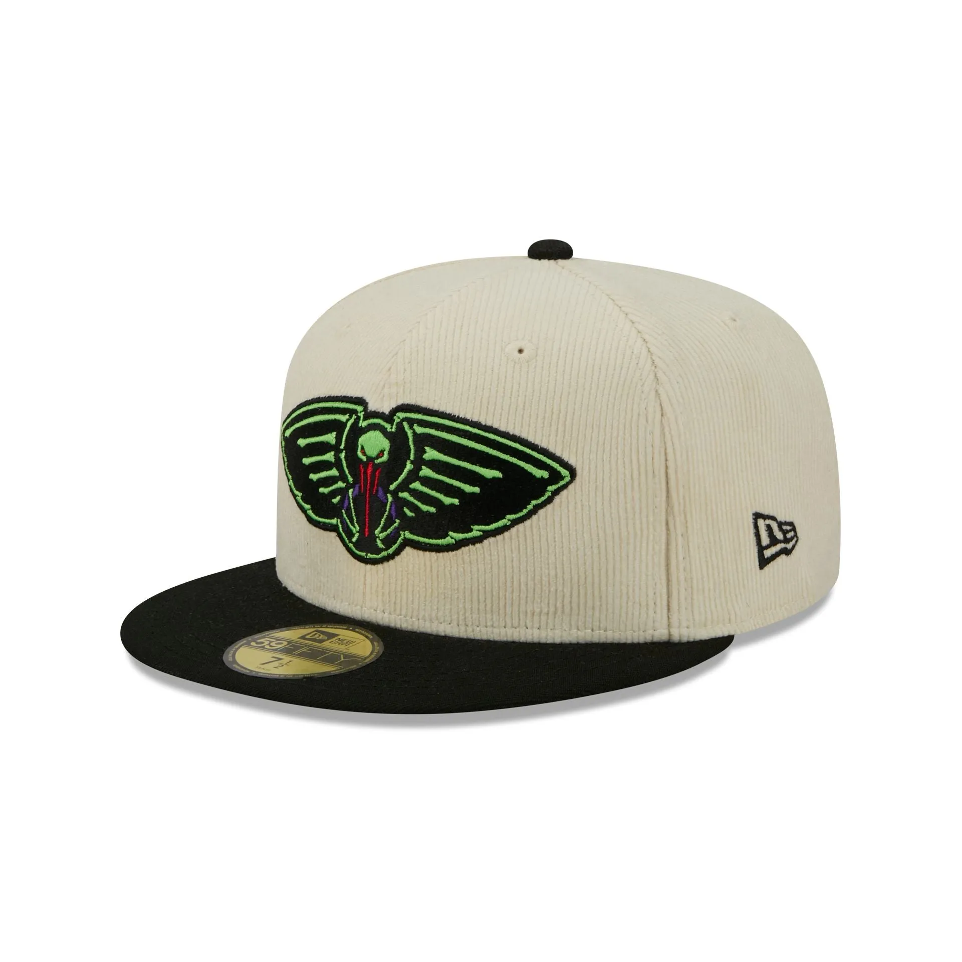 New Orleans Pelicans 2025 City Edition Chrome White Corduroy 59FIFTY Fitted Hat sold by New Era product image thumbnail 3