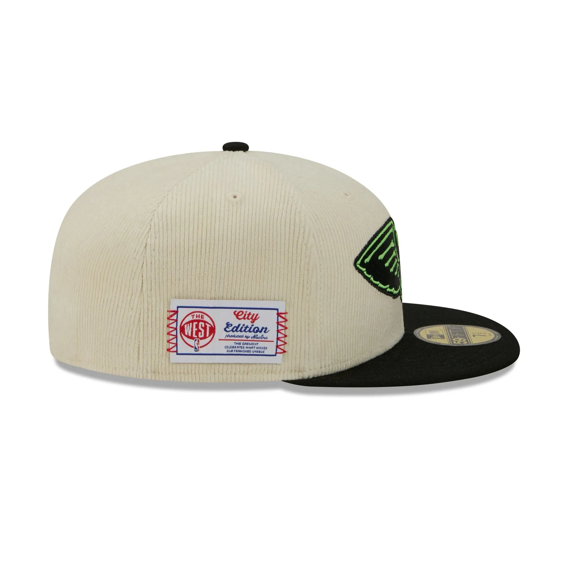 New Orleans Pelicans 2025 City Edition Chrome White Corduroy 59FIFTY Fitted Hat sold by New Era product image thumbnail 4