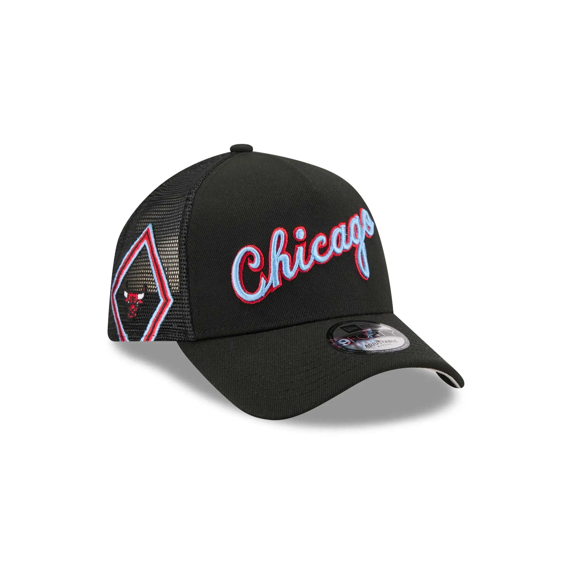 Chicago Bulls 2025 City Edition 9FORTY A-Frame Trucker Hat sold by New Era